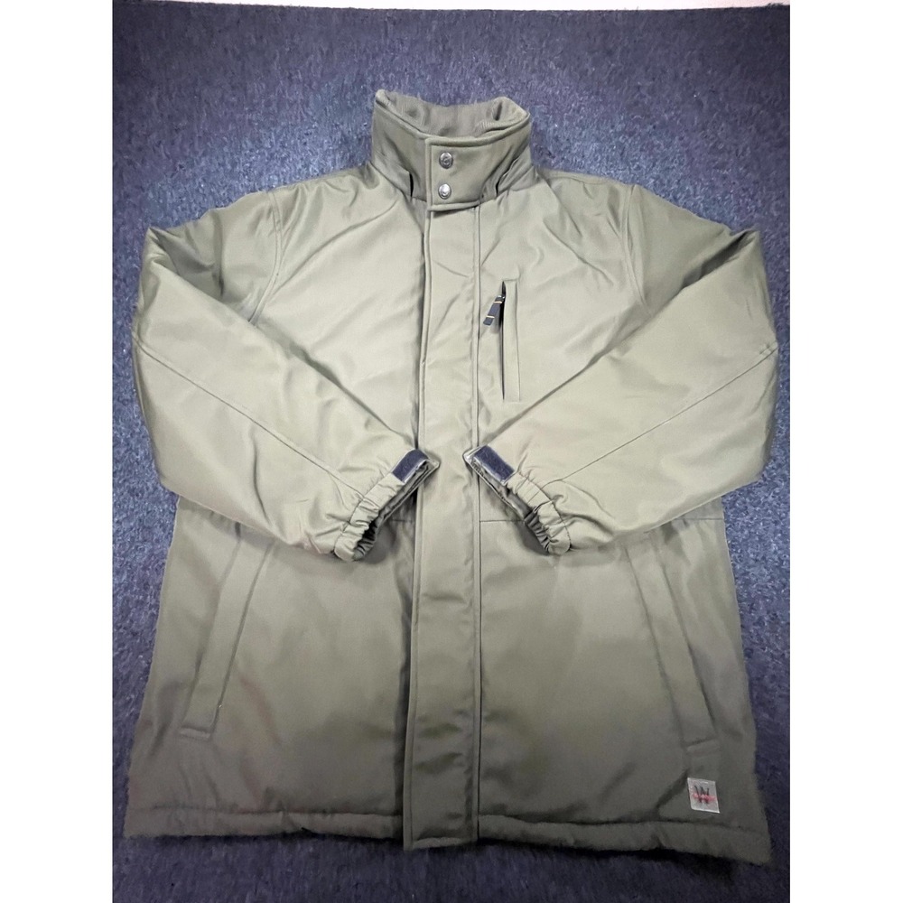 Weatherproof Insulated Fleece Lined Jacket Mens XL Olive Green Full Zip Winter
